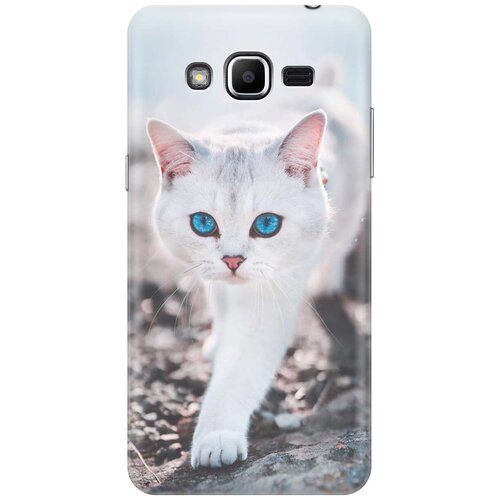 фото Силиконовый чехол на samsung galaxy j2 prime / самсунг джей 2 прайм с принтом "голубоглазый кот gosso