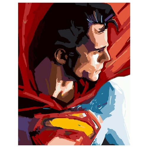 набор для праздника superman супермэн 2 Картина по номерам Супермэн, 40x50 см