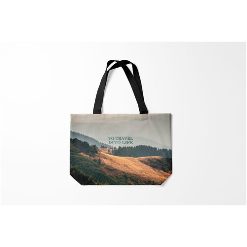 фото Сумка-шоппер / 46х35 см / туристические / разные путешествия burnettie