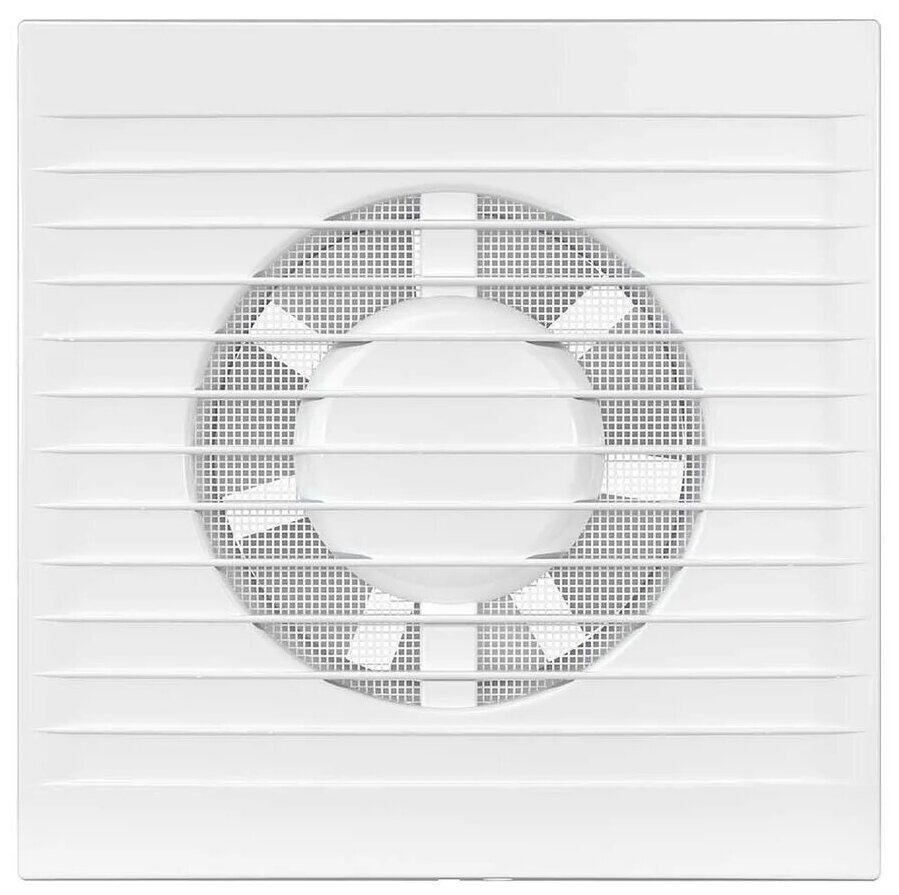 Вентилятор вытяжной осевой AURAMAX A 4, тонкая лицевая панель, D 100 мм, белый - фотография № 7