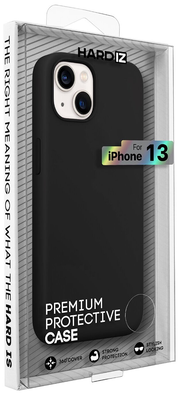 Защитная силиконовая панель HARDIZ Liquid Silicone Case for iPhone 13 - Black/Черный