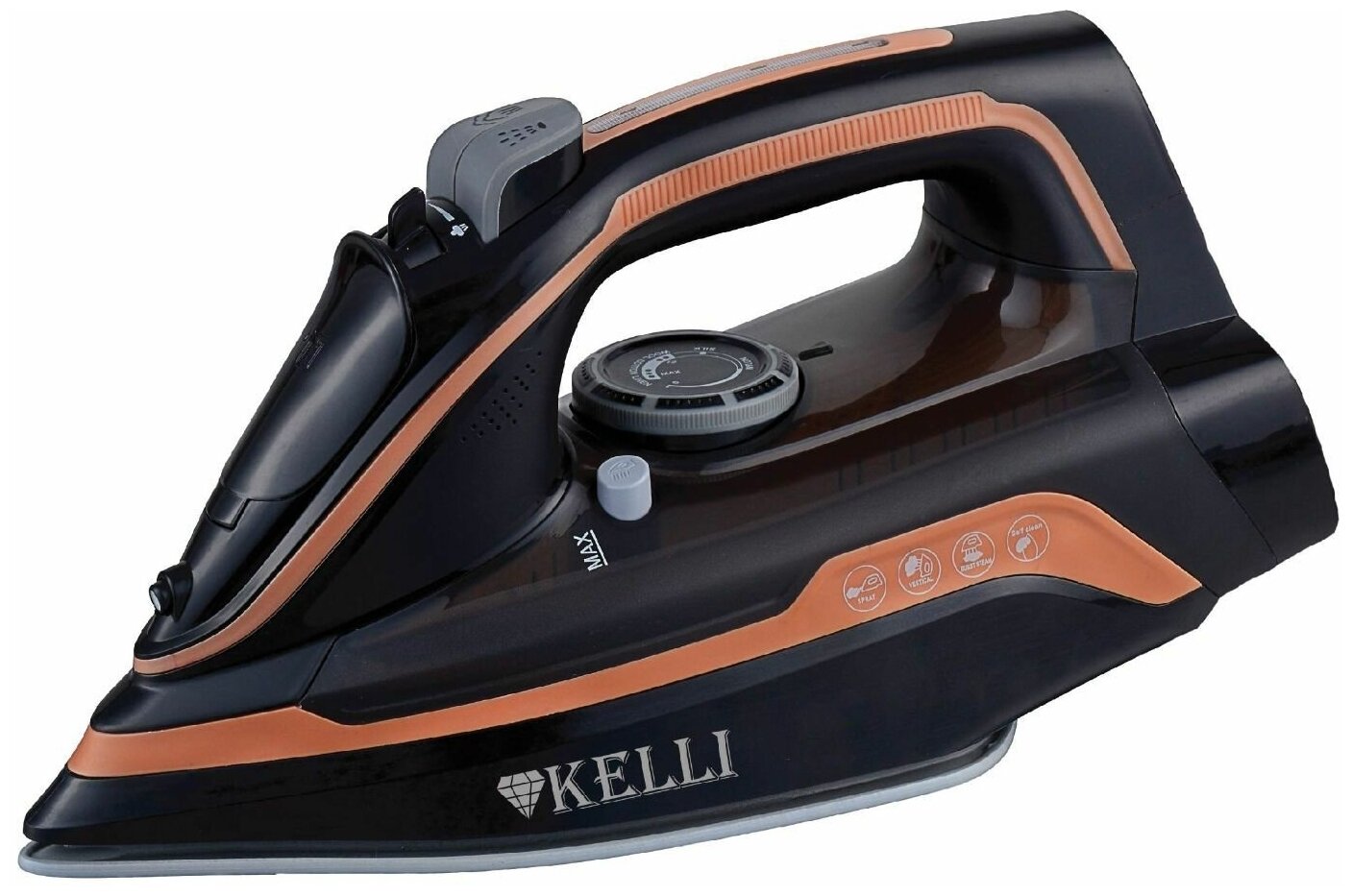 Утюг KELLI KL-1645 черно-коричневый