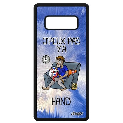 фото Красивый чехол на телефон // samsung galaxy note 8 // "не могу - смотрю гандбол!" болельщик принт, utaupia, голубой