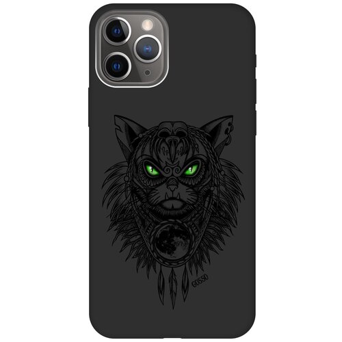 Силиконовый чехол на Apple iPhone 11 Pro / Эпл Айфон 11 Про с рисунком Shaman Cat Soft Touch черный силиконовый чехол на apple iphone 11 pro эпл айфон 11 про с рисунком shaman cat soft touch черный