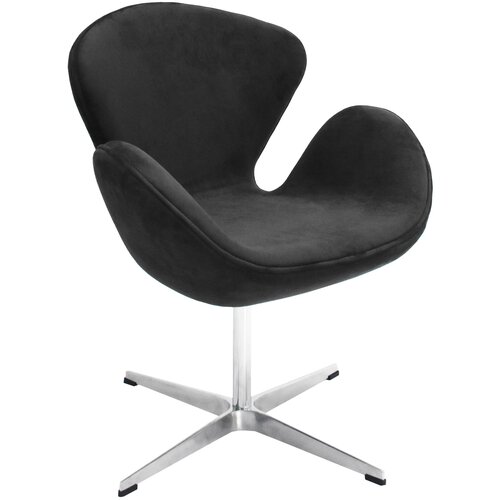 фото Кресло swan chair графит, искусственная замша bradex home