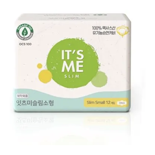 прокладки гигиенические с крылышками it s me slim organic cotton pads small IT'S ME Прокладки женские гигиенические Organic Cotton Slim pads small, 12 шт