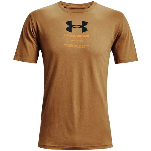 фото Футболка under armour ua engineered short sleeve размер lg, antique ochre/black-277