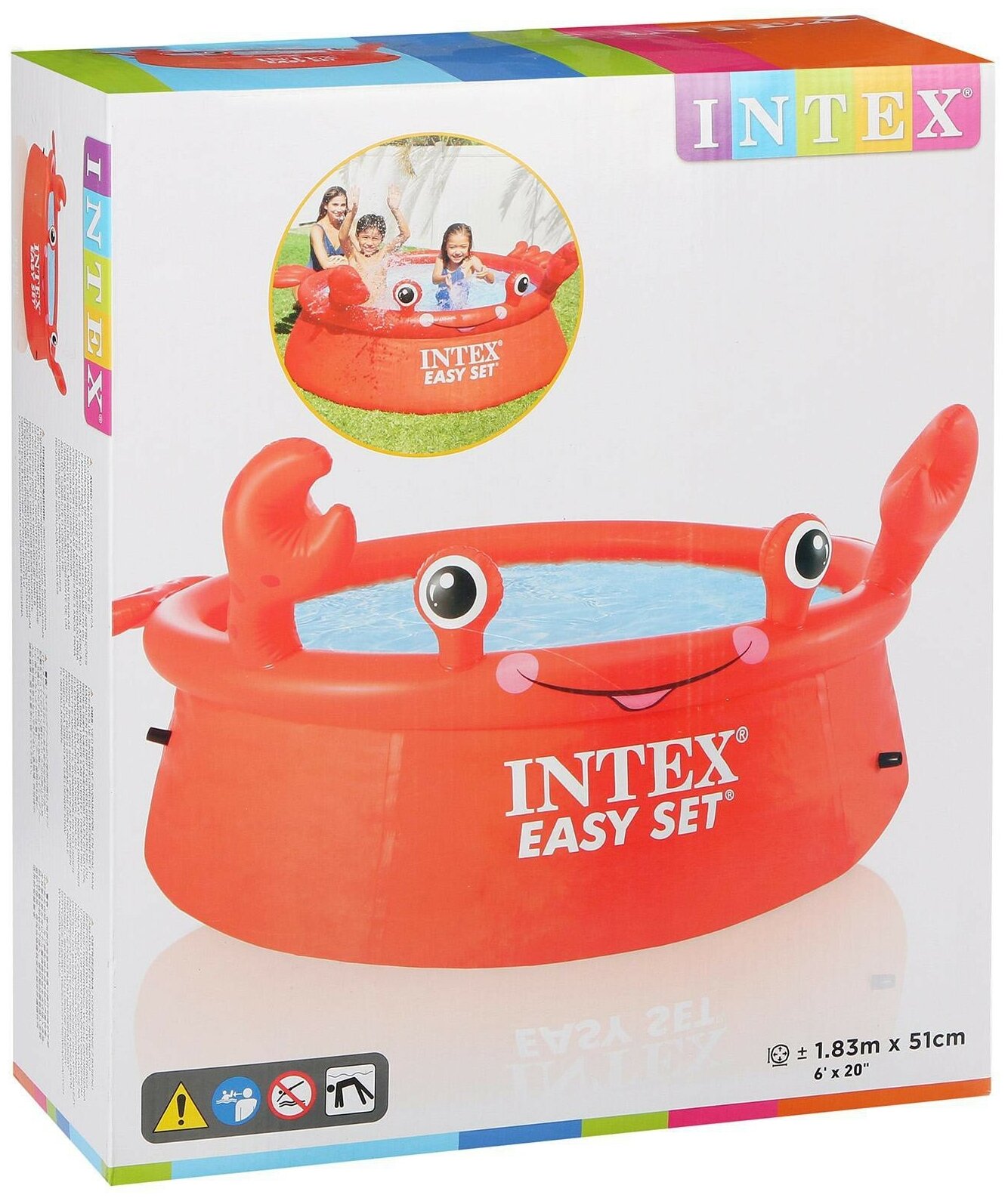 Бассейн надувной INTEX 26100 HAPPY CRAB EASY SET, 183х51см - фотография № 2