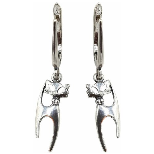 Серьги Яспис из серебра 