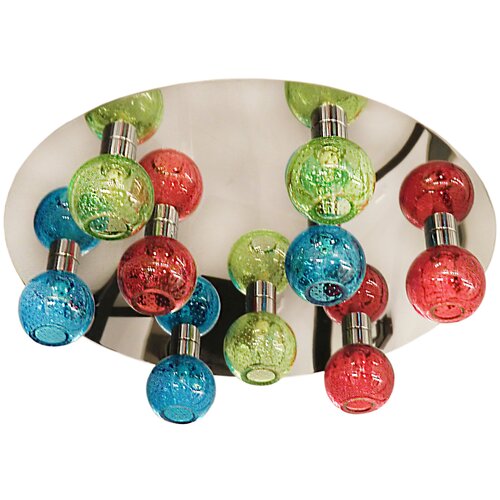 Люстра L2020/9C. Диаметр 65 см, высота 15 см. Ламп 9х40W G9