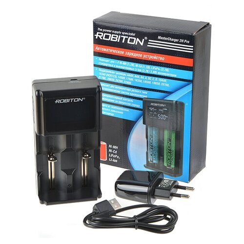 Зарядное устройство ROBITON MasterCharger 2H Pro, 1шт зарядное устройство robiton tf250 4 для аккумуляторов aa нr6 и aaa нr03