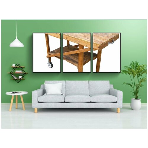 фото Набор модулных постеров для интерьера "тележка, деревянный, стол" 60x90 см. в тубусе, без рамки lotsprints