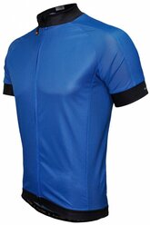 Велофутболка PARMA J-930 Blue Men Active Jersey с длинной молнией, водонепроницаемый карман, синяя размер S FUNKIER