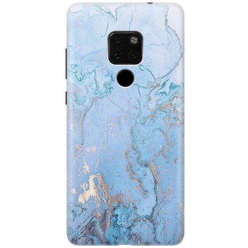 фото Re:paчехол - накладка artcolor для huawei mate 20 с принтом "голубой мрамор"
