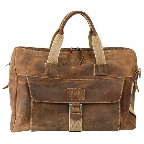 фото Сумка дорожная klondike native, натуральная кожа в коричневом цвете, 52 х 25 х 35 см klondike 1896