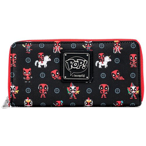 Кошелек женский Funko Loungefly Marvel Deadpool 30th Anniversary AOP Zip Around Wallet MVWA0142