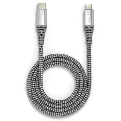 Кабель AIRLINE ACH-C-40, 2 м, серый кабель type c lightning для iphone hoco x66 pd серый
