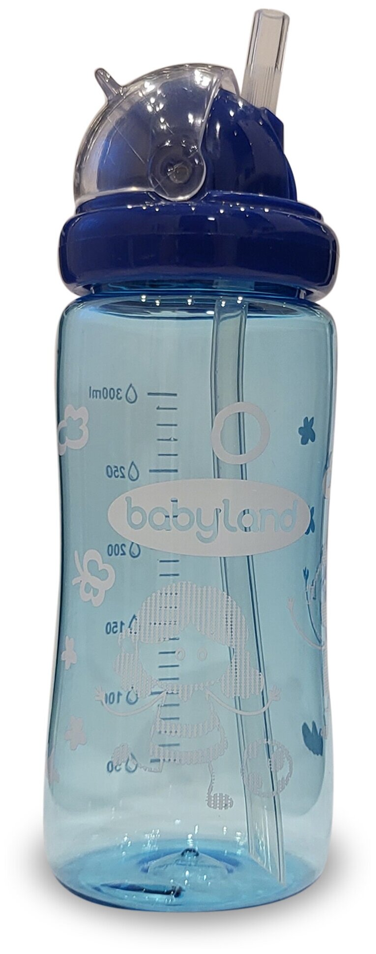 Поильник детский Baby Land с трубочкой силиконовой бутылочка для воды сока 300ml