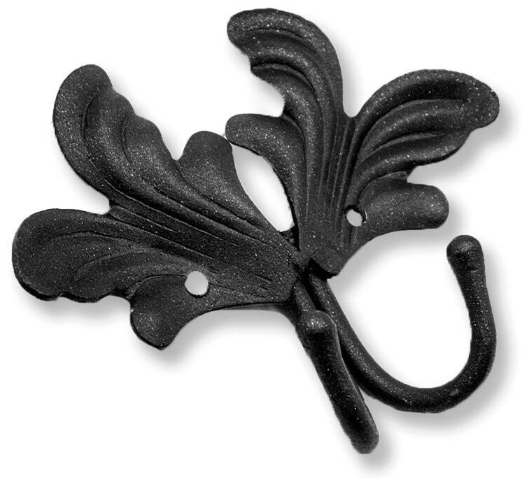 Крючок кованый "Бабочка" малый 11 см. (черный)/ крючок настенный металлический/ крючок для одежды настенные/ крючок вешалка для ключей и сумок/ - фотография № 3