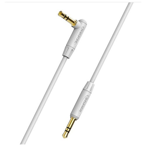 Аудио кабель AUX Borofone BL4 3.5мм jack на 3.5мм jack, 2м, цвет серый аудио кабель borofone bl4 aux 1 м серый
