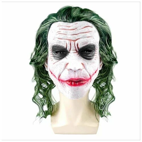 фото Латексная маска джокер из бэтмена/ маска карнавальная филькина грамота