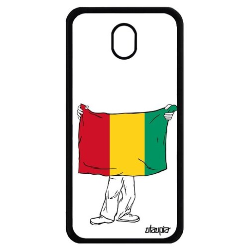 фото Противоударный чехол для мобильного // samsung galaxy j7 2017 // "флаг гвинеи с руками" стиль дизайн, utaupia, белый