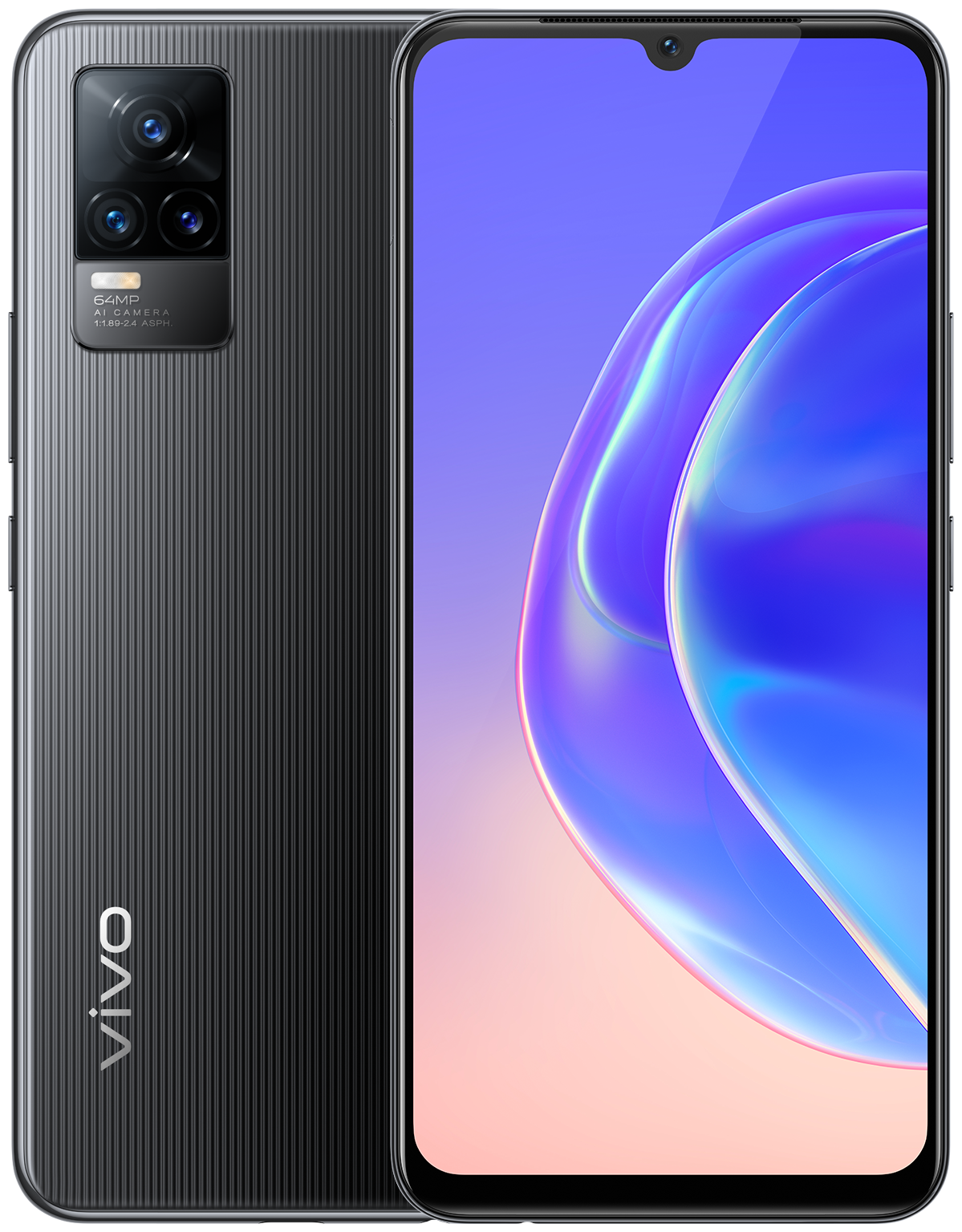 Смартфон vivo V21e 8/128 ГБ, Dual nano SIM, черный антрацит