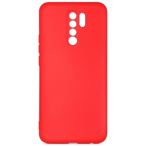 фото Силиконовый чехол с микрофиброй df для xiaomi redmi 9 xioriginal-12 (red)