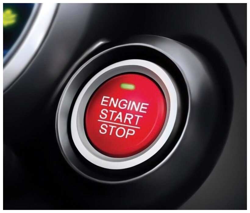 Кнопка Push Start старт-стоп MG-06Е с блоком управления и функцией запуска двигателя/Подсветка кнопки/RFID метка (чип) 2 шт