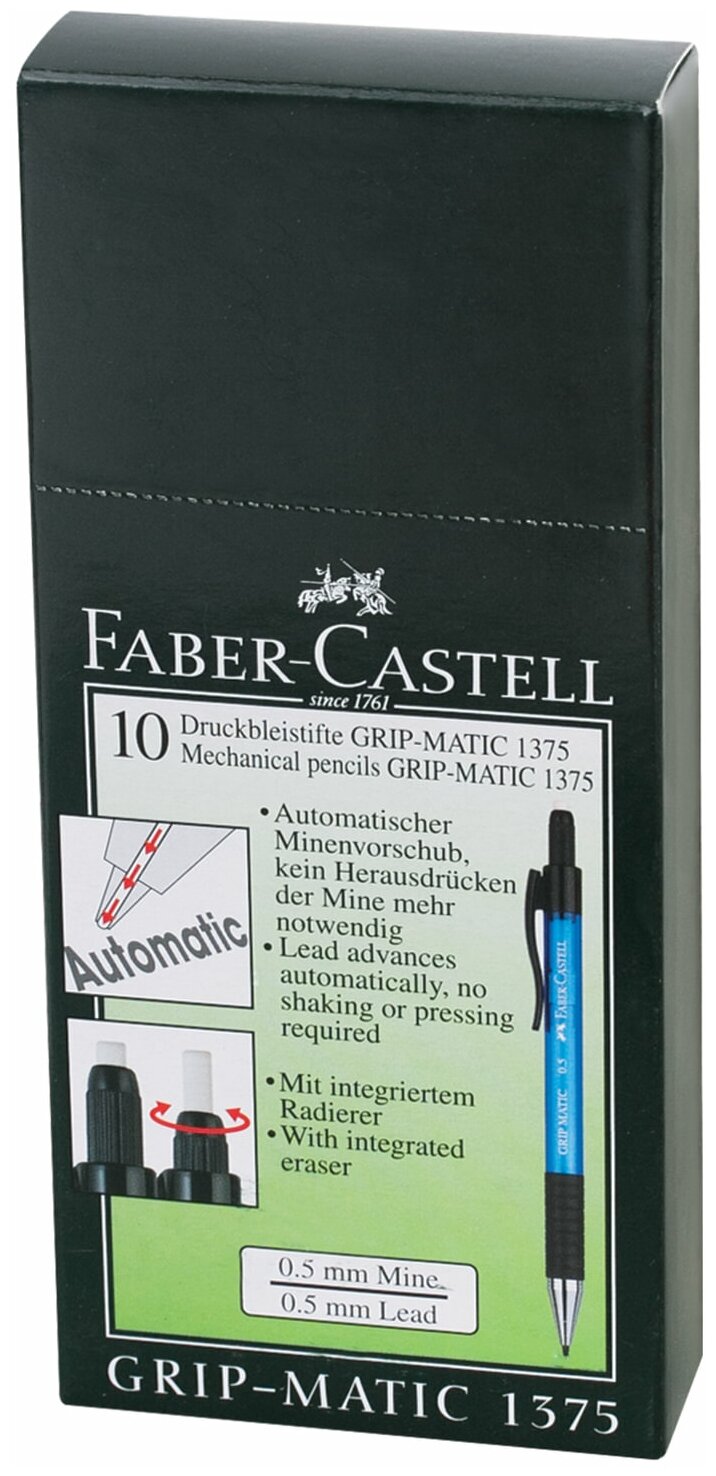 Карандаш механический Faber-Castell GRIP MATIC 1375 - фото №8