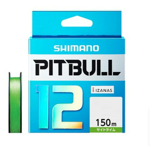 Shimano, Шнур Pitbull 12 PE PL-M52R, 150м, #0.6, S. Lime