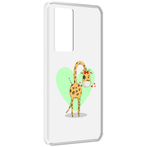 Чехол MyPads Влюбленный жираф 14 февраля для Realme GT Master Explorer Edition задняя-панель-накладка-бампер