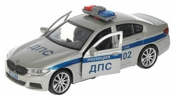 Машинка металлическая ТехноПарк BMW 5 Series Sedan M-Sport. Полиция 12см 5ER-12POL-SR
