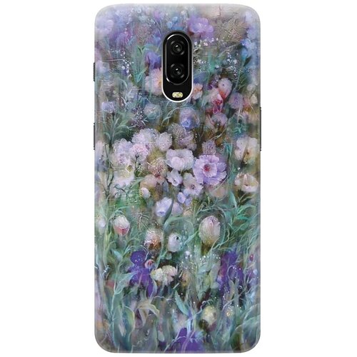 фото Re:pa накладка transparent для oneplus 6t с принтом "сиреневое поле"