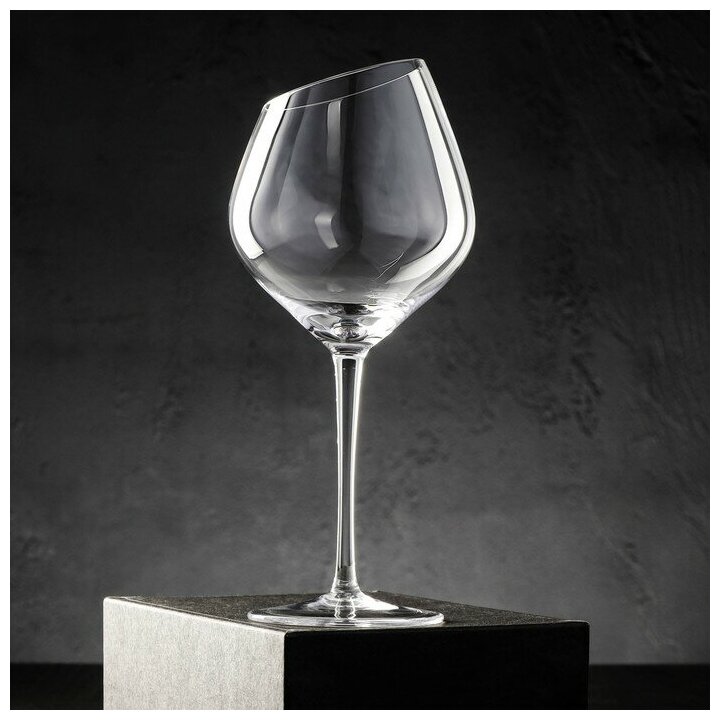 фото Бокал для вина, стеклянный "Иллюзия" 550 мл 10х24 см