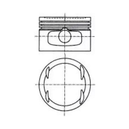 Поршень dm.76.50x1.2x1.5x2.5 std цена за 1 шт, nural, 87-116100-00