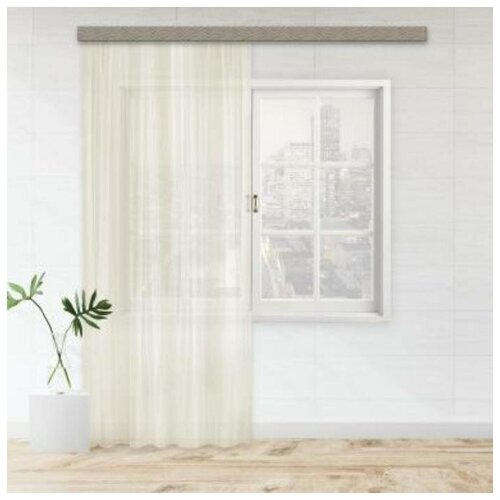 фото Штора органза 500х260 см, молочный, пэ 100% 6495115 witerra
