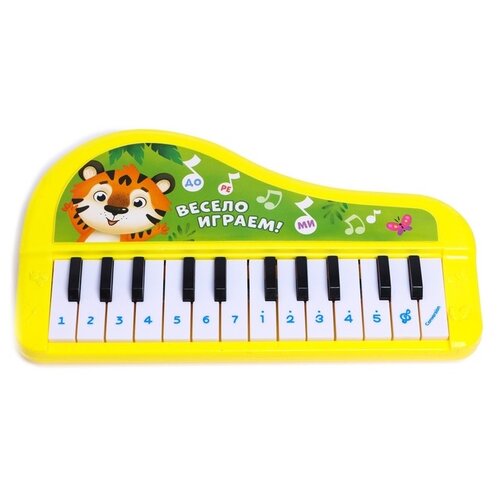 Музыкальное игрушка пианино ZABIAKA Любимые зверята, звук, цвет жёлтый