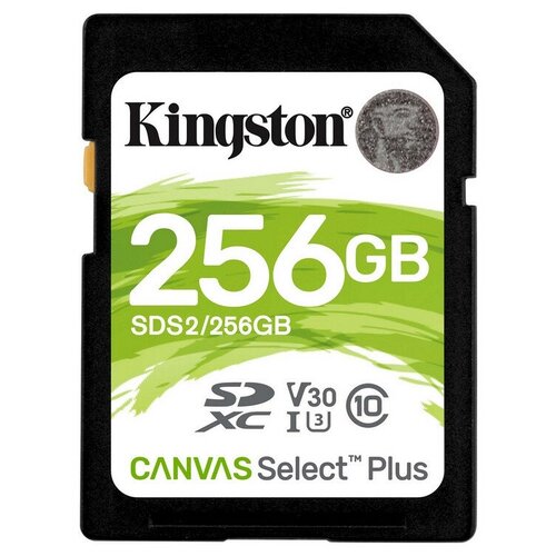 Карта памяти Kingston Canvas Select Plus SDXC UHS-I Cl10, SDS2/256Gb, 1 шт.
