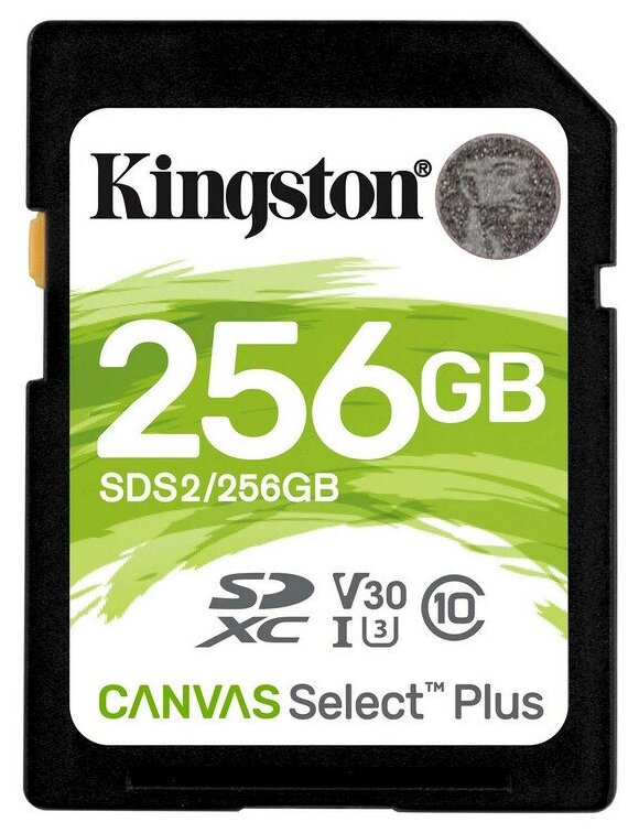 Карта памяти Kingston Canvas Select Plus SDXC UHS-I Cl10, SDS2/256Gb, 1 шт.
