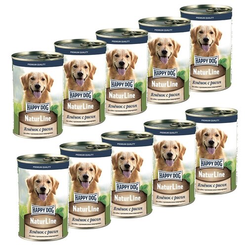 корм для собак happy dog naturline ягненок с рисом 1 уп х 10 шт х 410 г корм для собак Happy Dog NaturLine, ягненок, с рисом 1 уп. х 10 шт. х 410 г (для средних и крупных пород)