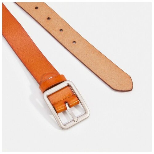 фото Ремень, ширина 3 см, винт, пряжка металл, цвет рыжий magic store