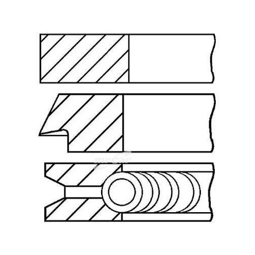 GOETZE 08-107300-00 Кольца dm.80.60 STD [1.2-1.6-2.5] 1 ПОР.