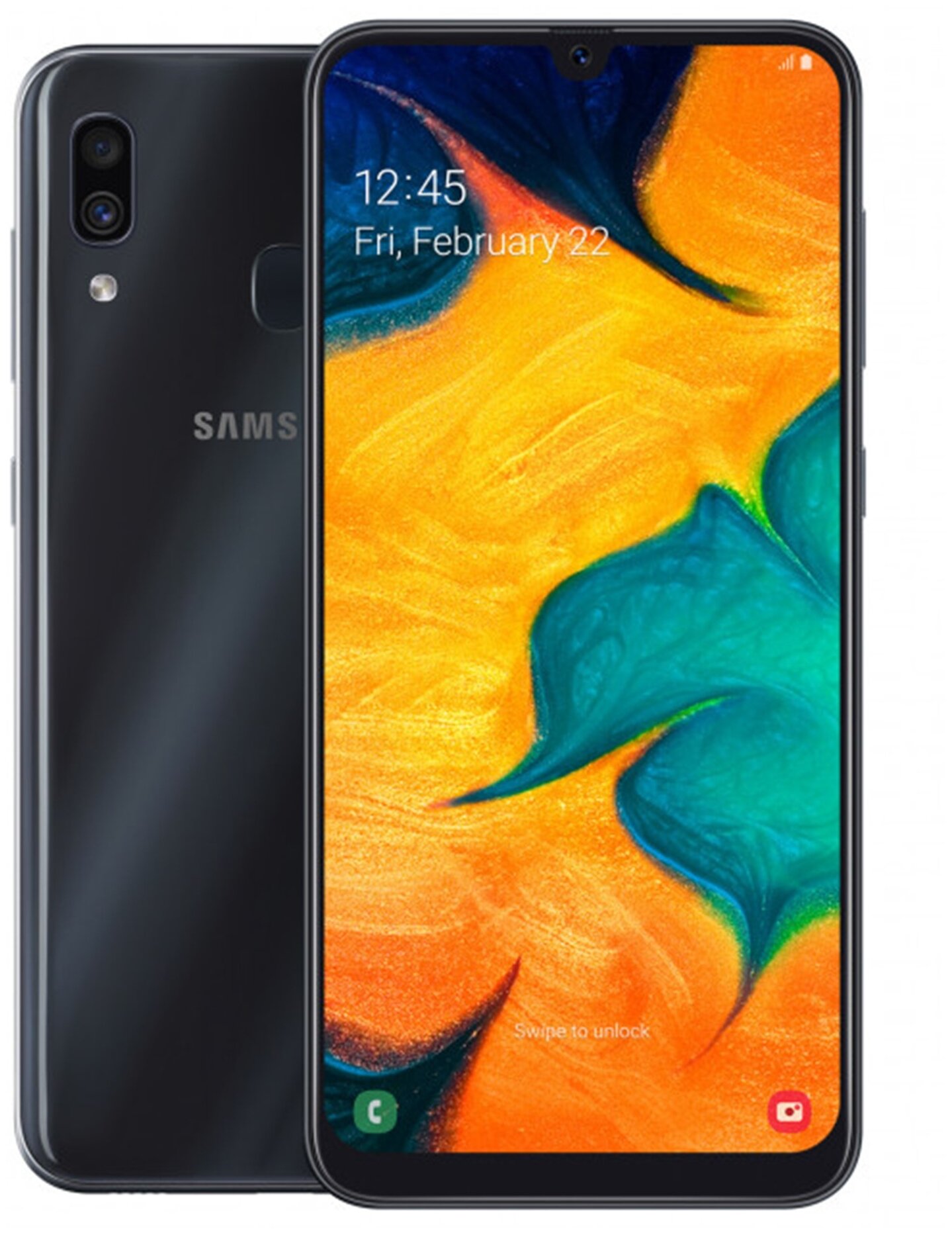 Смартфон Samsung Galaxy A30 3/32 ГБ RU, 2 SIM, черный