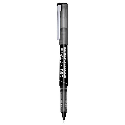 Ручка-роллер Deli MATE (EQ20220) 0.5мм стреловидный пиш. наконечник резин. манжета черные чернила