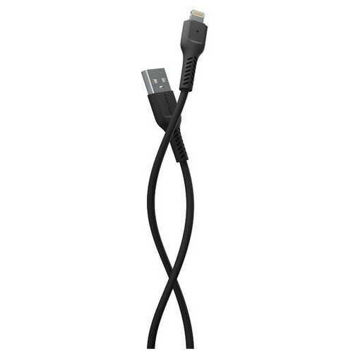 Дата-кабель USB 2.0A для Lightning 8-pin More choice K16i TPE 1м Black дата кабель usb 2 1a для lightning 8 pin more choice k13i tpe 1м black