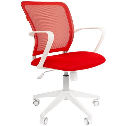 фото Кресло chairman 698 белый пластик tw-19/tw-69 красный