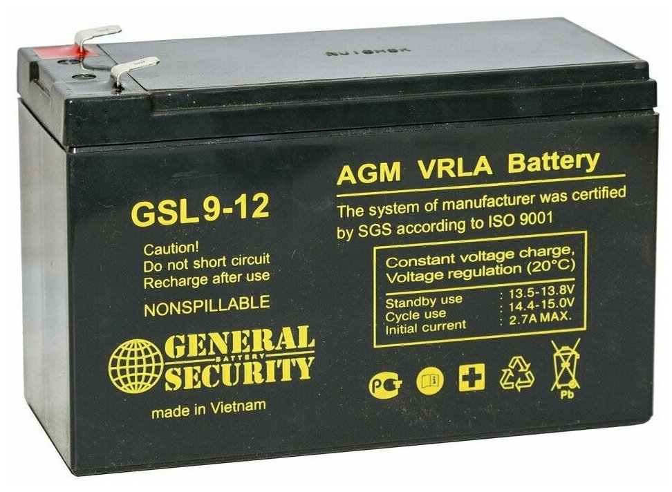 Аккумулятор для ИБП General Security GSL 9-12