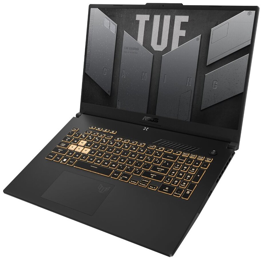 173 Ноутбук ASUS TUF Gaming F17 FX707ZR-HX001W 1920x1080 Intel Core i7-12700H 23 ГГц RAM 16 ГБ DDR5 SSD 1 ТБ NVIDIA GeForce RTX 3070 Windows 11 Home 90NR0B01-M00130 серый