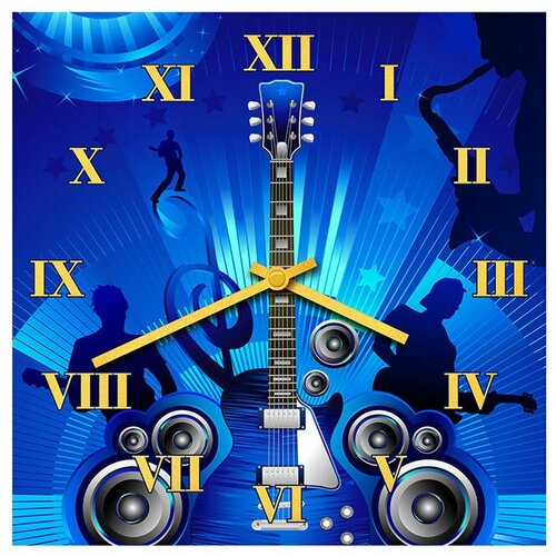 фото Svs настенные часы svs 3001579 гитара и колонки